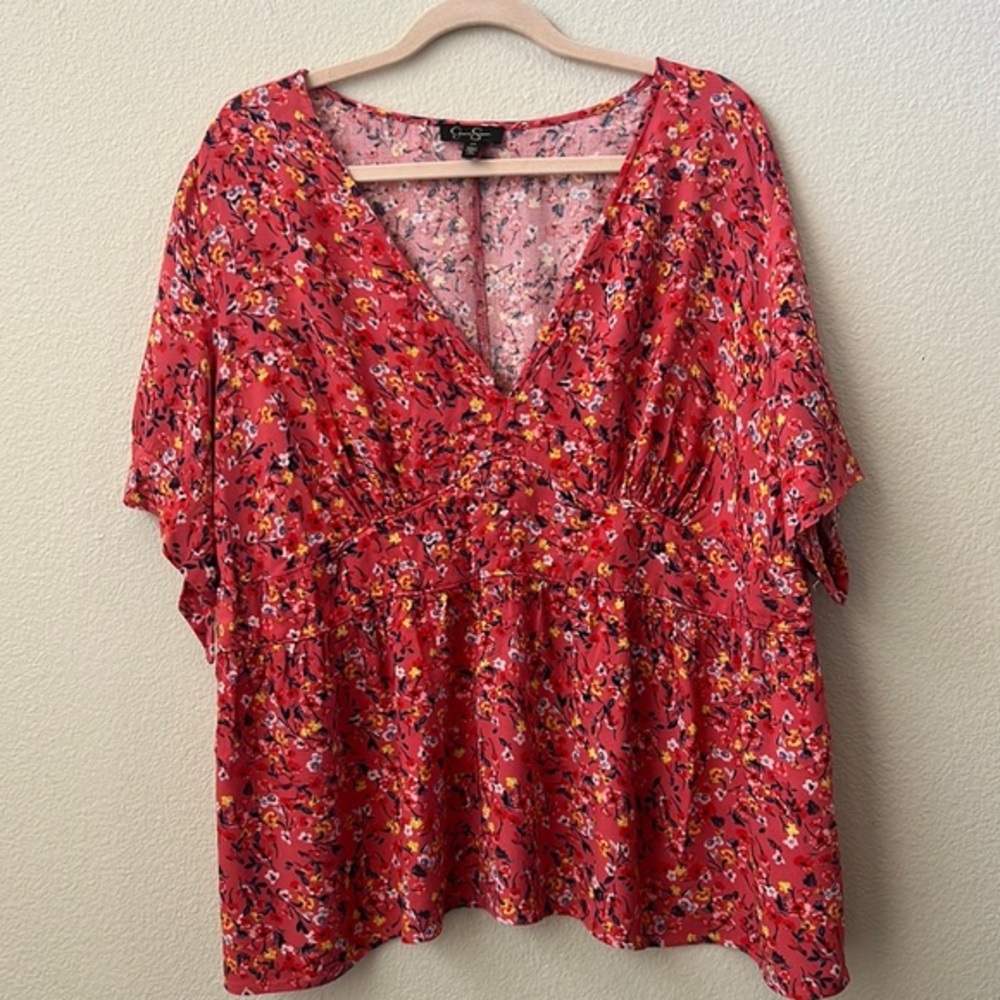 Jessica Simpson floral blouse. Size 3X. GUC